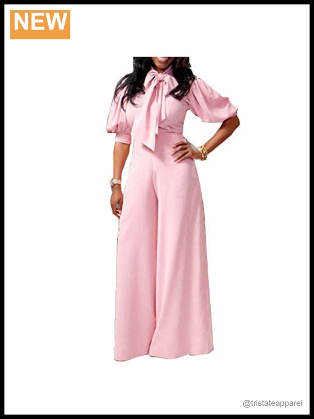 VERWIN Women's Long Sleeve Bowknot High Waist Full Length Jumpsuit Romper